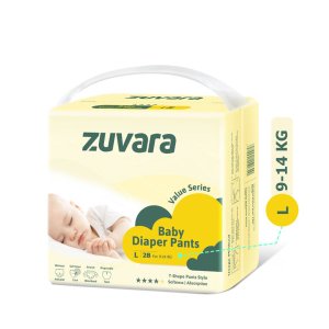 Zuvara Value Series Diaper Pants - L (Pack of 28)
