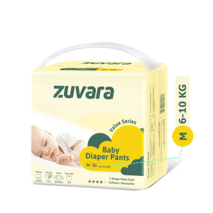 Zuvara Value Series Diaper Pants - M (Pack of 30)