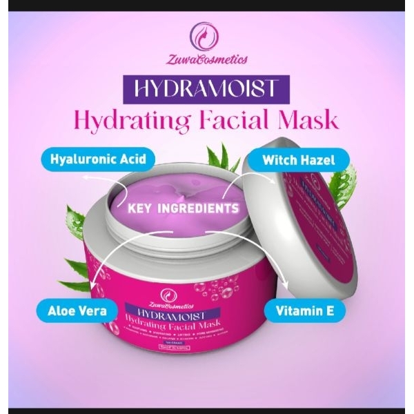 Zuwa Cosmetics Hydramosit Hydrating Facial Mask With Hyaluronic Acid Niacinamide Collagen Allantoin Aloevera And Glycerin - Image 3