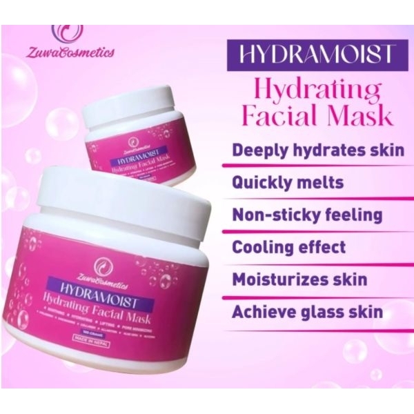 Zuwa Cosmetics Hydramosit Hydrating Facial Mask With Hyaluronic Acid Niacinamide Collagen Allantoin Aloevera And Glycerin - Image 4